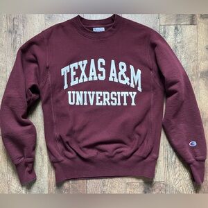 Champion reverse weave Texas A&M University crewneck sweatshirt men’s size small